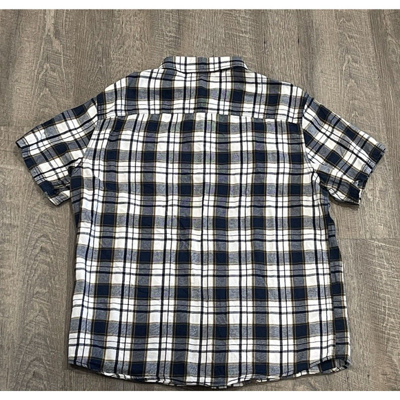 Brothers Sons Men's Large Blue Plaid Flannel Button Shirt - Picture 6 of 7